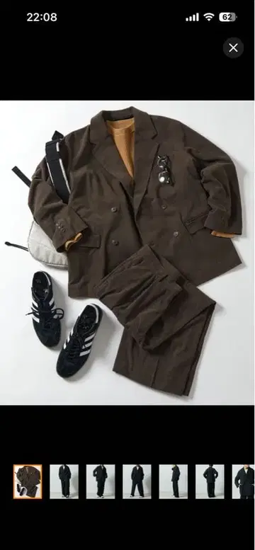 한정판 전개 와이드 실루엣 코듀로이 셋업/테일러드 자켓