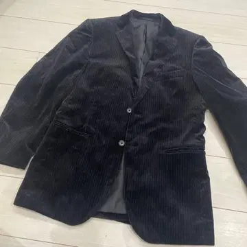 코듀로이 테일러드 자켓 블랙