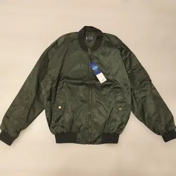 VAROZ 남성용 블루종 MA-1 카키 LL 사이즈