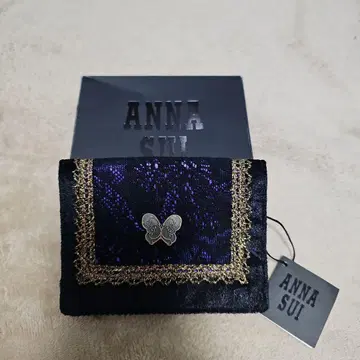 ANNA SUI 나비 모티브 파우치 보라색