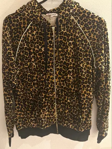 Juicy Couture 빈티지 레오파드 무늬 후드티 레오파드 무늬 레어
