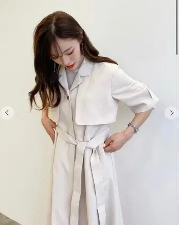 [택 포함 새상품] COCO DEAL 트렌치 디자인 원피스 베이지