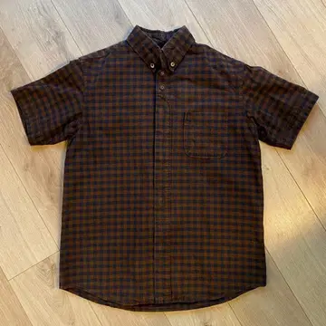 nisica 버튼다운 체크 셔츠 반팔 3