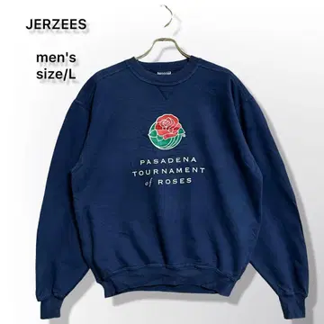구제 JERZEES 파사데나 토너먼트 오브 로지스 맨투맨 L 네이비 컬러