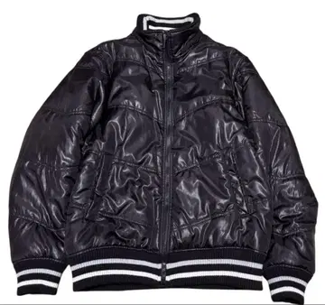 converse 블랙 리브라인 샤이니 다운 자켓 충전솜