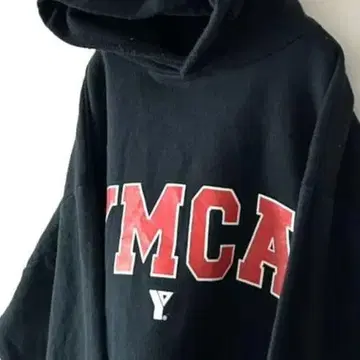 저지 YMCA 맨투맨 후드티 L 블랙 구제 의류