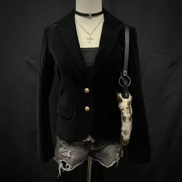 다크코어 y2k 그런지 펑크 NANA 벨로아 테일러드 자켓