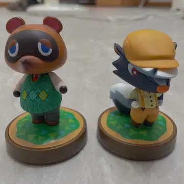 제일복권 동물의 숲 D상 amiibo 너굴&생크 피규어