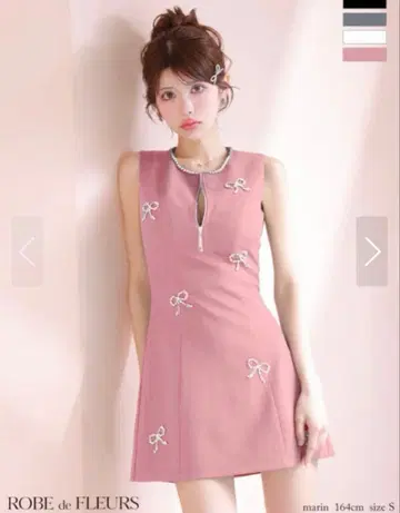 ROBE de FLEURS 핑크 드레스 S 사이즈