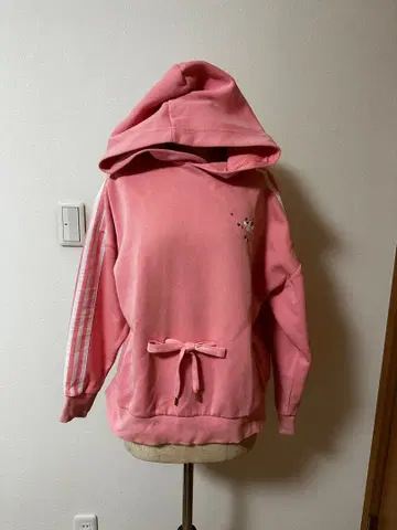 adidas originals 하트 자수 핑크 후드티 여성용