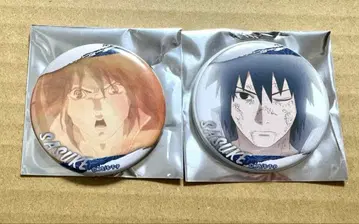 NARUTO 나루토 캐릭터 콩 캔뱃지 사스케 2개 세트