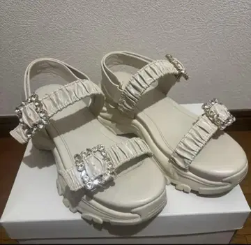 RANDA 비쥬 x 개더 벨트 스포츠 샌들 L 사이즈