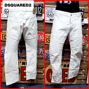 Dsquared2 스트레치 Tidy Biker Jean 화이트 데님