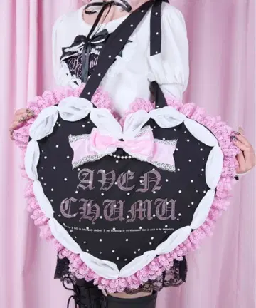 AVENCHUMU Love heart's cake 토트백 도트