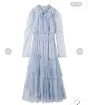 FURFUR 롱 슬리브 라메 튤 드레스 하프 슬리브 라메 튤 드레스