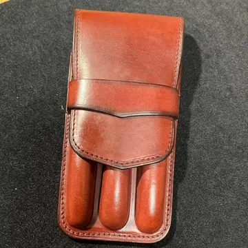 플라소리티 루보나 가죽 3구 펜 케이스 브라운