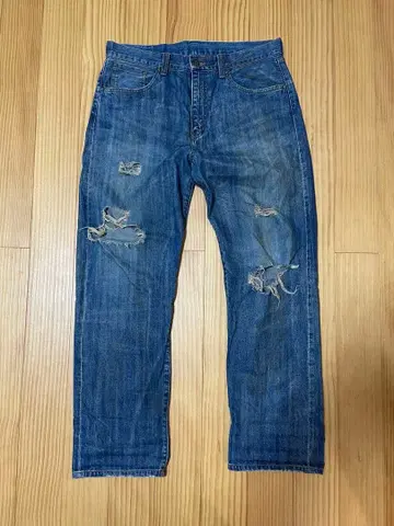 motive tough 데미지 가공 데님 적색 귀 보로 빈티지