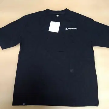 PlayStation SONY 프레스테 로고 티셔츠 블랙 가슴 포켓 포함