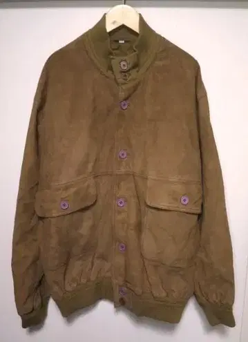 Vera Pelle A-1 가죽 자켓 스웨이드 블루종 52 XL