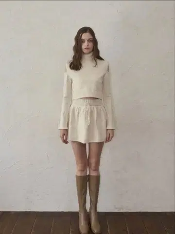 YILON URBAN SHOULDER KNIT SETUP IVORY