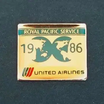 빈티지! 미국 유나이티드 항공 로얄 퍼시픽 서비스 핀 배지