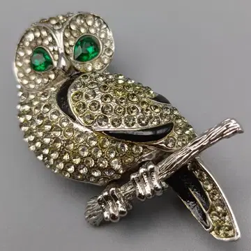 알파 주얼리 올빼미 모티브 빈티지 브로치 영국 지혜를 담다