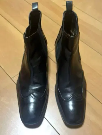 새상품급 YANKO 가죽 사이드 고어 부츠 블랙 7 슈트리 포함