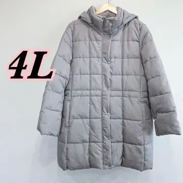 noannu 후드 부착 다운 코트 롱 4L 빅 사이즈