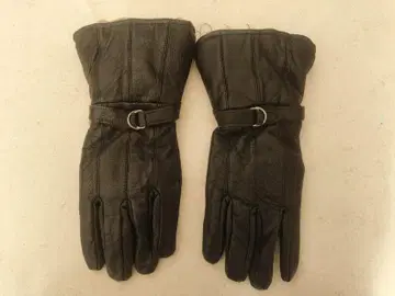 블랙 가죽 장갑 인조 모피 안감