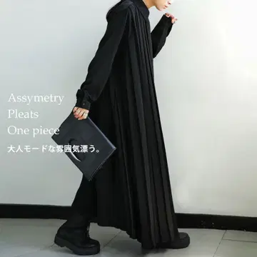 antique 안티카 아지메 플리츠 셔츠 원피스 free