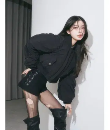 darich 하이웨스트 레이스업 숏팬츠