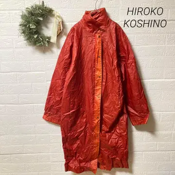 히로노 코시노 롱 자켓 빨간색 바스락 화려한 색상 레어 레드