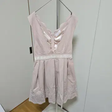 LIZ LISA 리즈리사 점프 스커트 핑크 슬리브리스 원피스