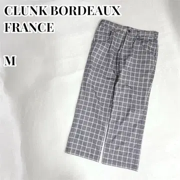 CLUNK 보르도 프랑스 체크 팬츠 속기모 골프 방한