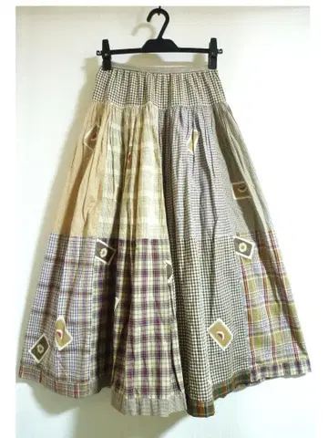 핑크하우스 PINKHOUSE 패치워크 플레어 롱 스커트 59