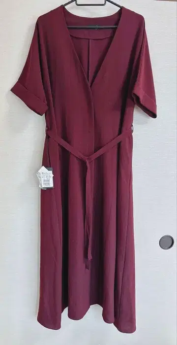 아가 Aga 파티 드레스 원피스 와인 레드 9호 새상품