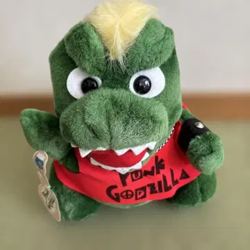 쇼와 레트로 펑크 고질라 봉제 인형 택 포함