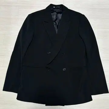 ZARA MAN 더블 브레스트 자켓 블랙 XL 포멀