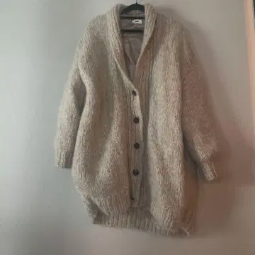 그레이 색상 nowos 모헤어 가운