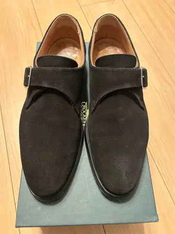 CROCKETT&JONES 빔즈F 별주 스웨이드 싱글 몽크 슈즈