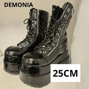 DEMONIA BEAR-265 통굽 부츠 25cm 블랙 고딕