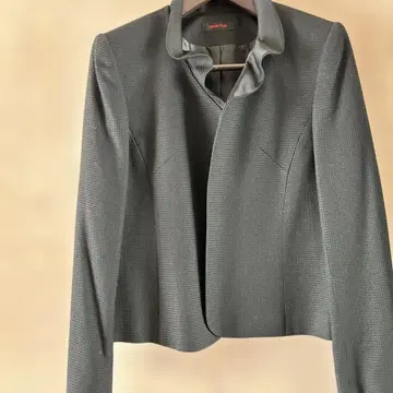 Queen Style 노카라 자켓 그레이