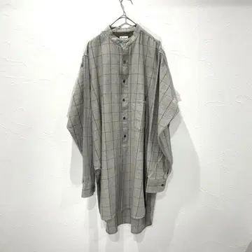 중고 ANACHRONORM 풀오버 체크 롱 셔츠 03