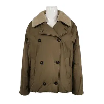 BrunelloCucinelli 코튼 혼방 무지 숄카라 다운 자켓