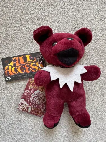 그레이트풀 데드 베어 All Access 봉제 인형 버건디