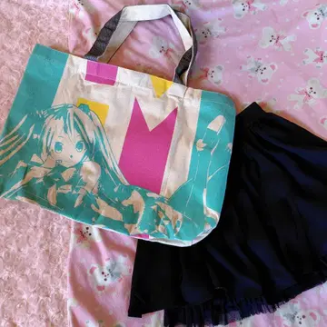 새상품급 하츠네 미쿠 토트백 파스텔 컬러 서브컬쳐 패션 귀여운 가방 굿즈