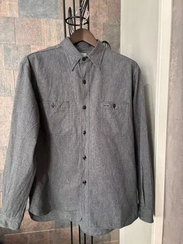 BUZZ RICKSON'S 블랙 샴브레이 워크 셔츠 L 일본제