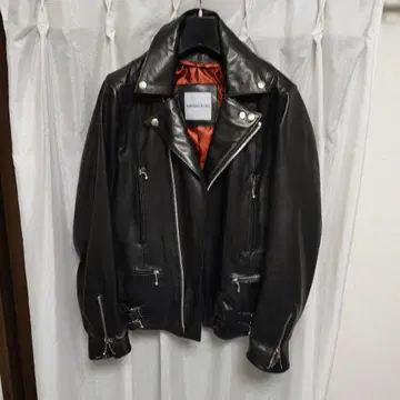 BUFFALO BOBS 블랙 가죽 라이더 자켓