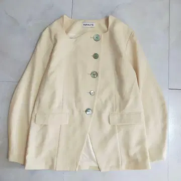 해린 도트 사이 HeRIN.CYE Wave neck jacket 화이트