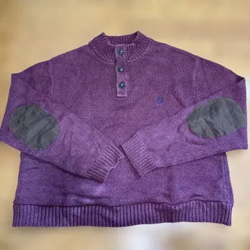 CHAPS 퍼플 버튼 하이넥 L